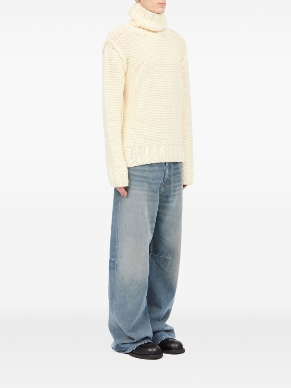 chunky-knit turtleneck sweater - 3
