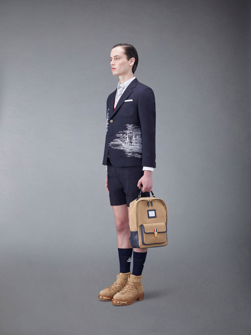 Corduroy Front Pocket School Backpack 3