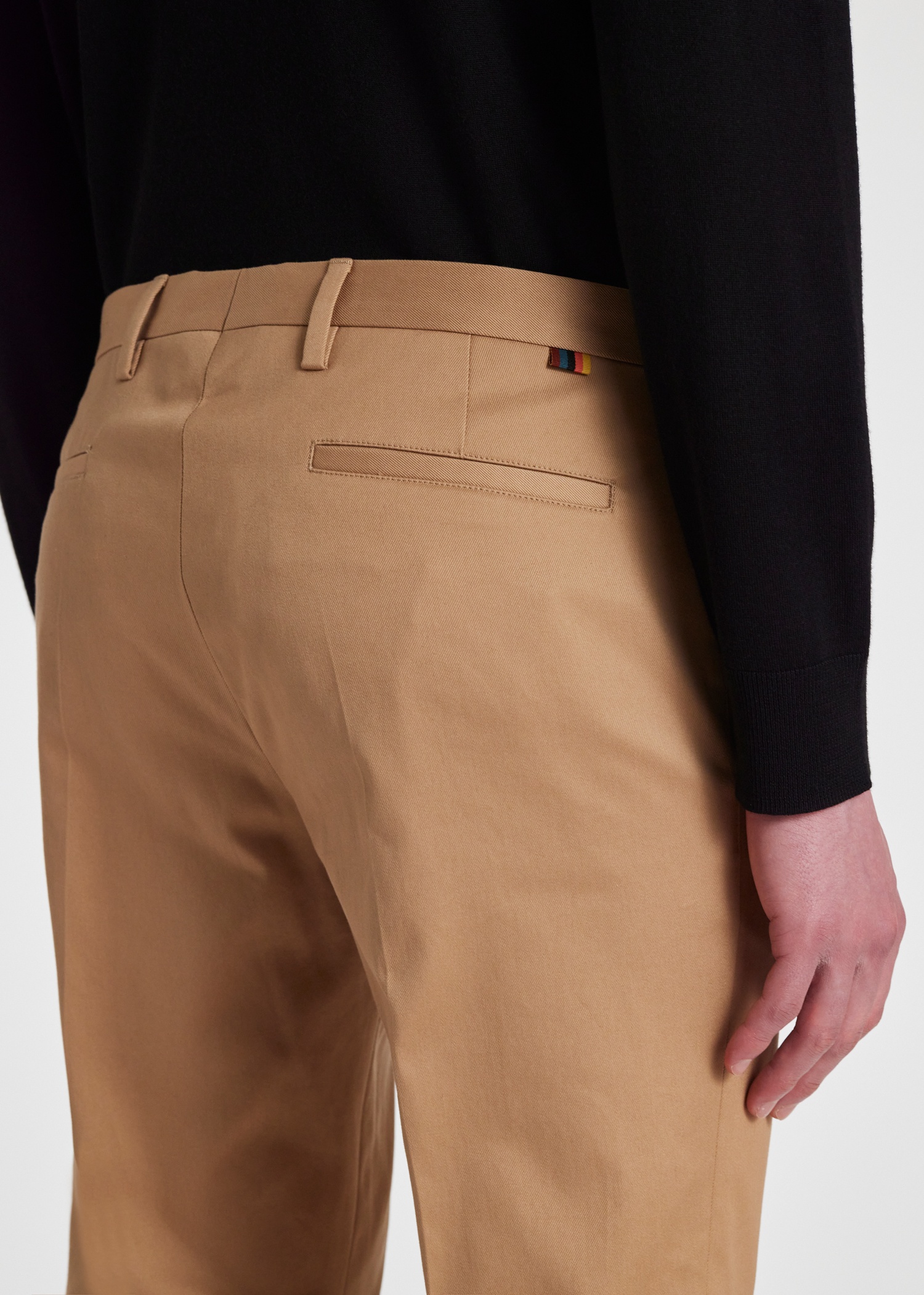 Slim-Fit Tan Cotton-Stretch Chinos - 4