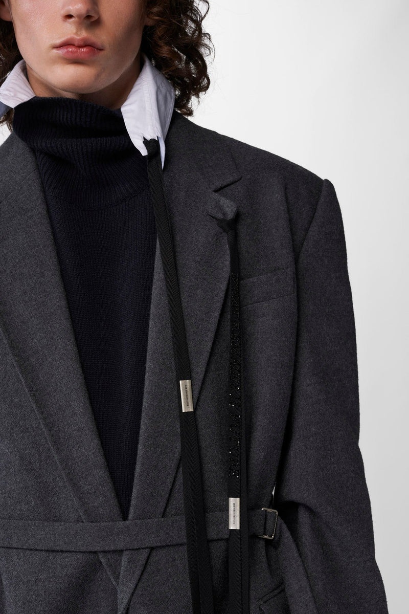 Silas Long High Comfort Coat Brushed Wool - 5
