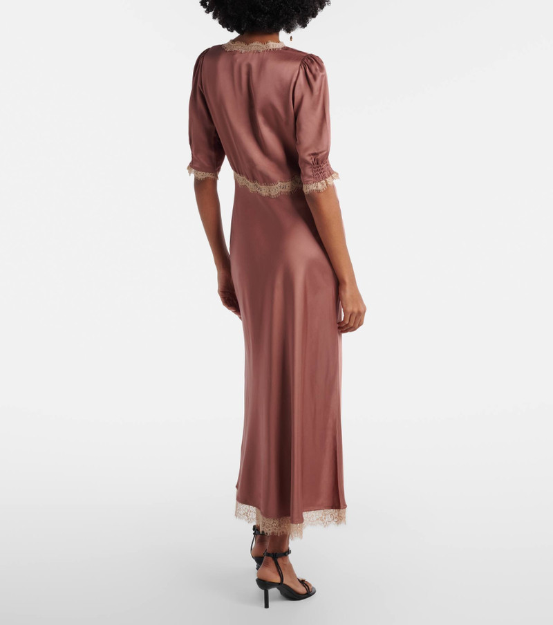 Annina lace-trimmed satin midi skirt 3