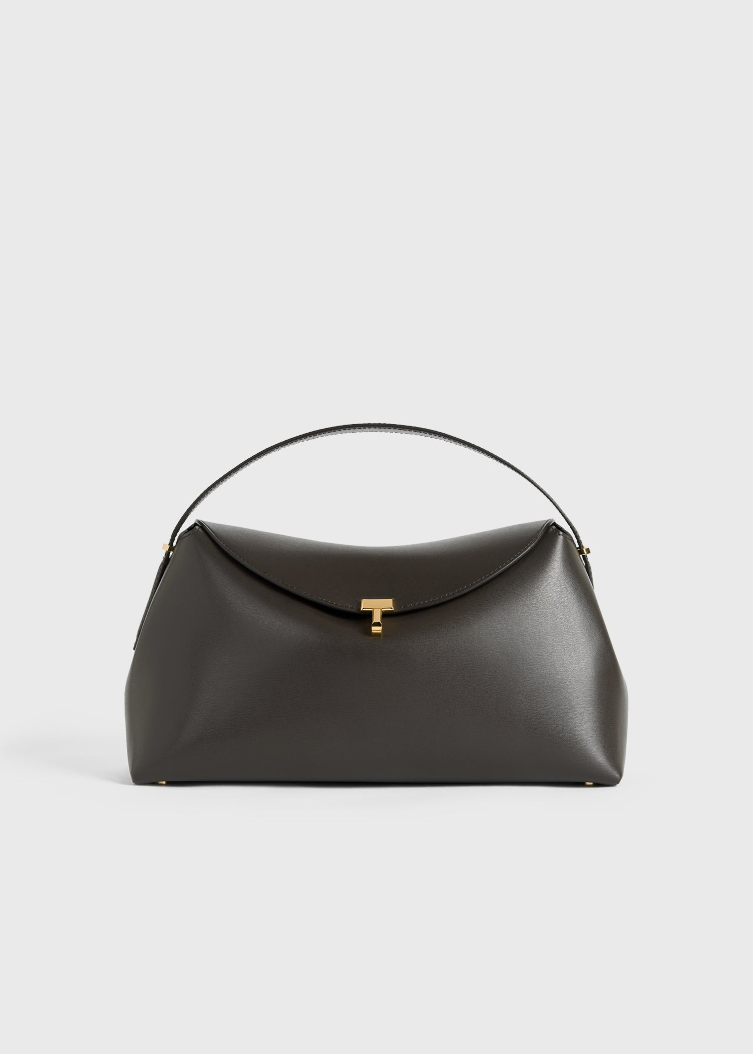 T-Lock leather top handle bark - 9