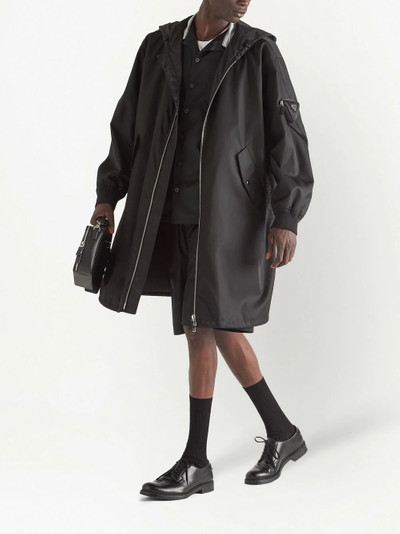 Prada Re-Nylon zipped hooded coat outlook