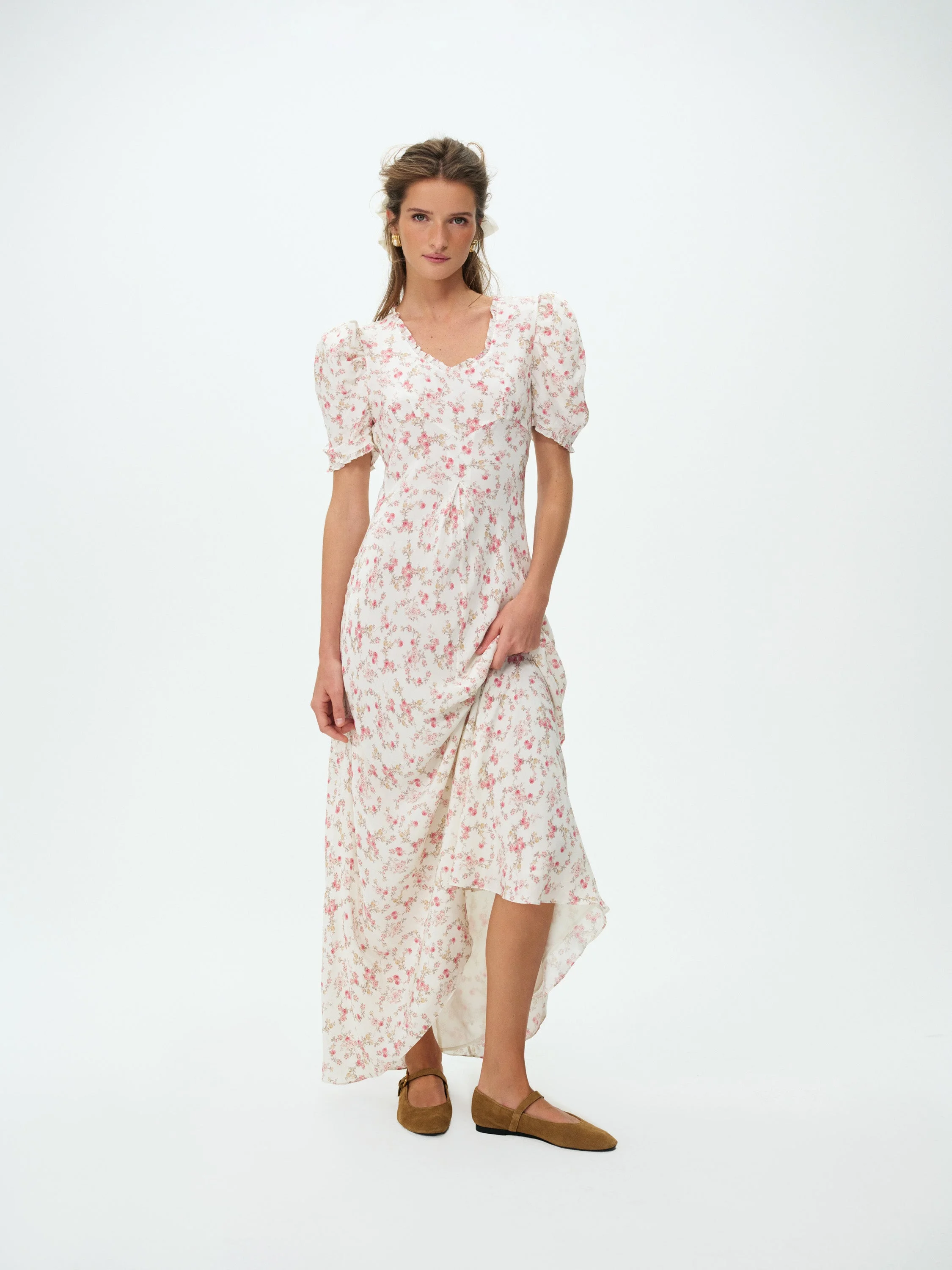 Country Floral Maxi Dress - 1