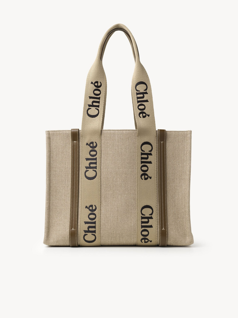 WOODY TOTE BAG IN LINEN 1