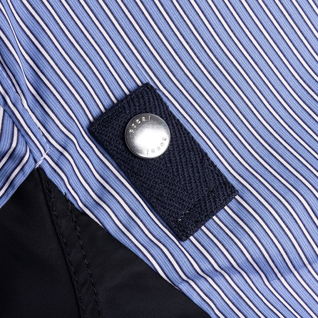 COTTON POPLIN PULLOVER - BLUE STRIPE - 4