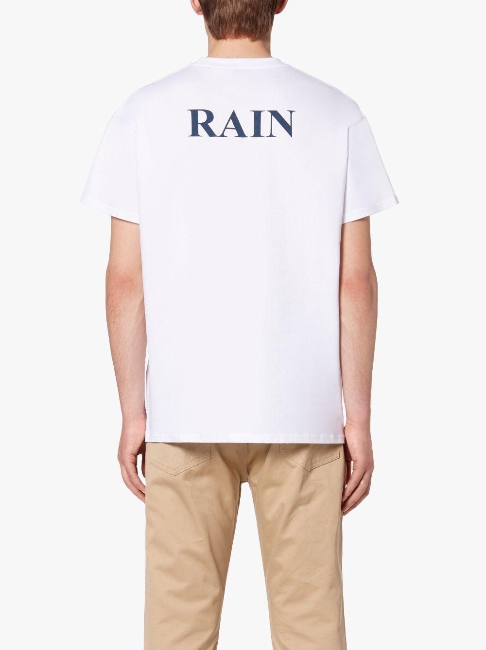 RAIN X SHINE WHITE COTTON T-SHIRT - 4