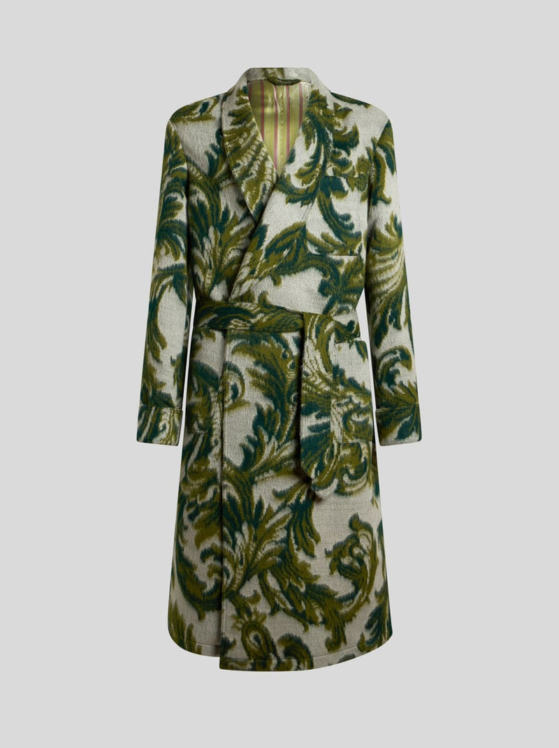 WOOL-BLEND JACQUARD ROBE COAT 1