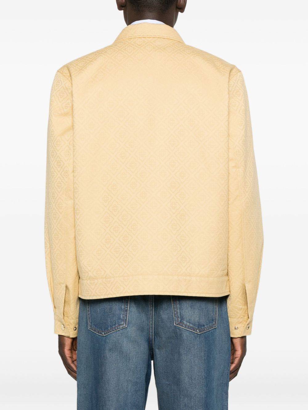 logo-motif zip-front jacket - 4