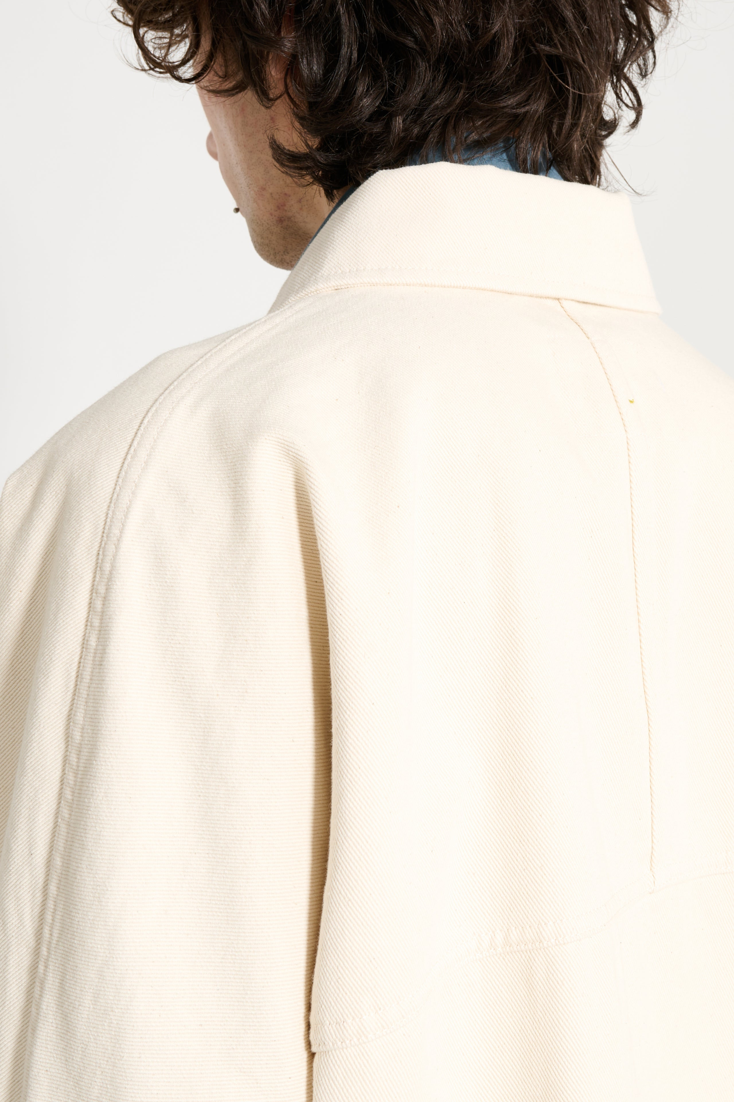 MARGARET HOWELL MHL RAGLAN JACKET NATURAL COTTON DENIM - 6