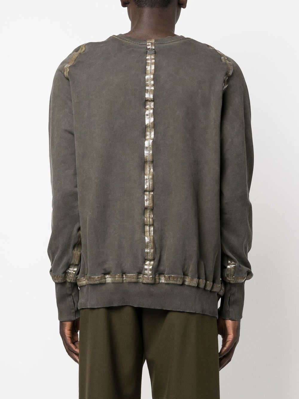 acid-wash crew neck jumper - 4