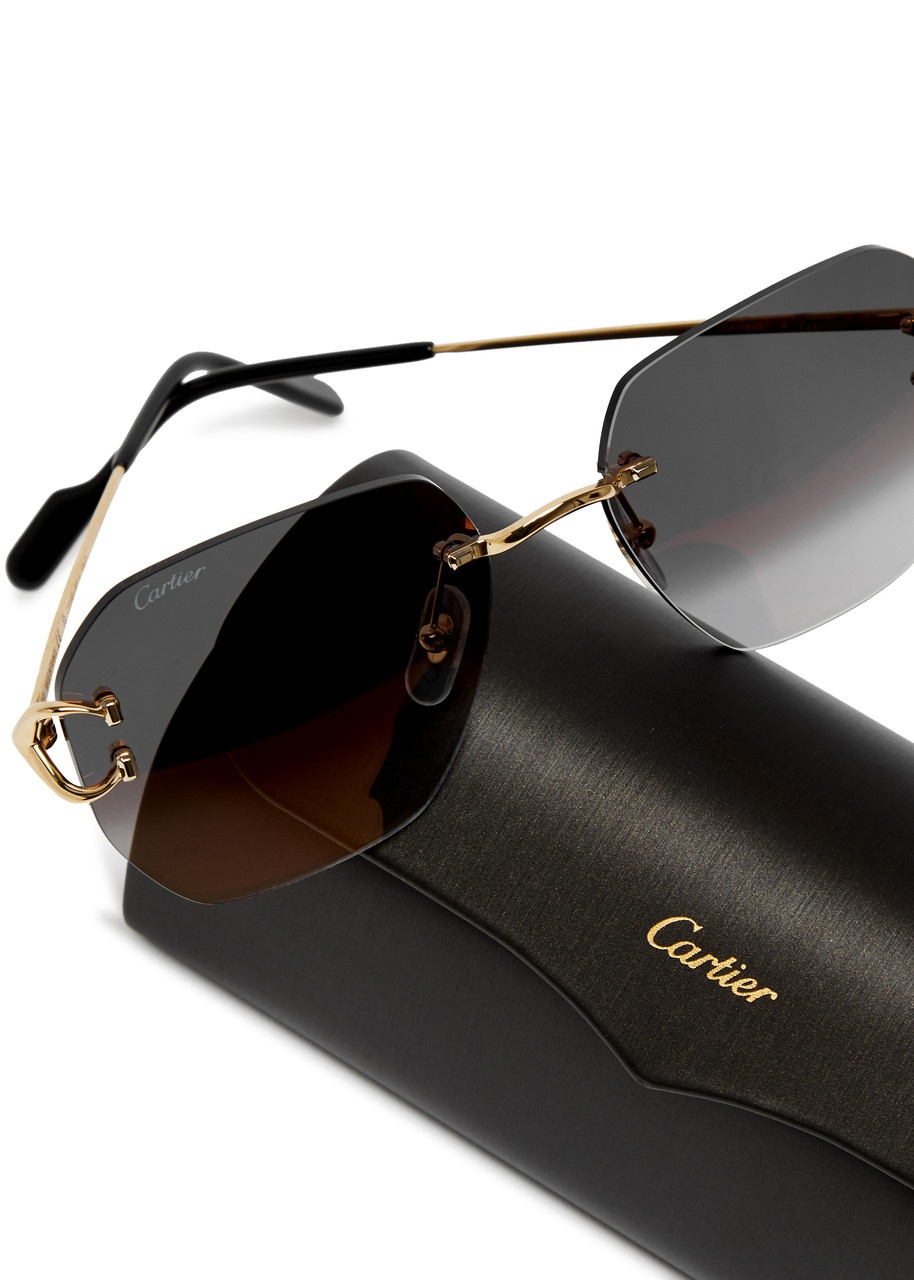 Cartier Rimless Square-frame Sunglasses - 4