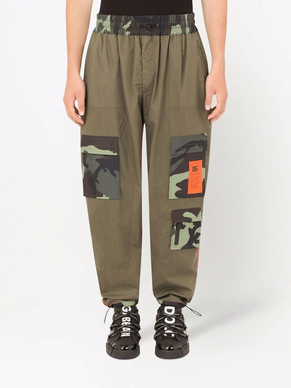 tapered color-block trousers - 3