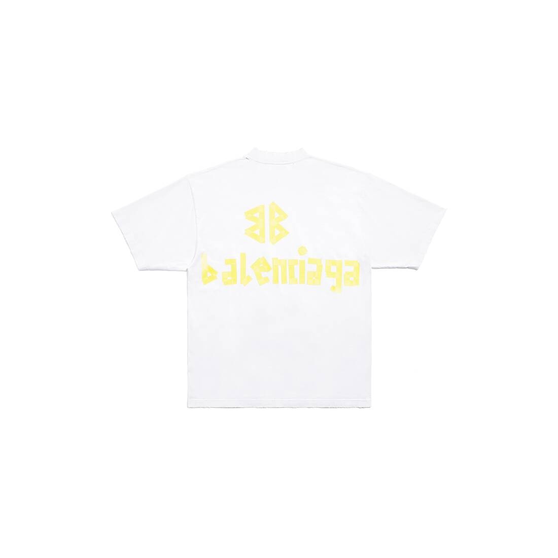 BALENCIAGA Tape Type T-shirt Medium Fit in White | REVERSIBLE