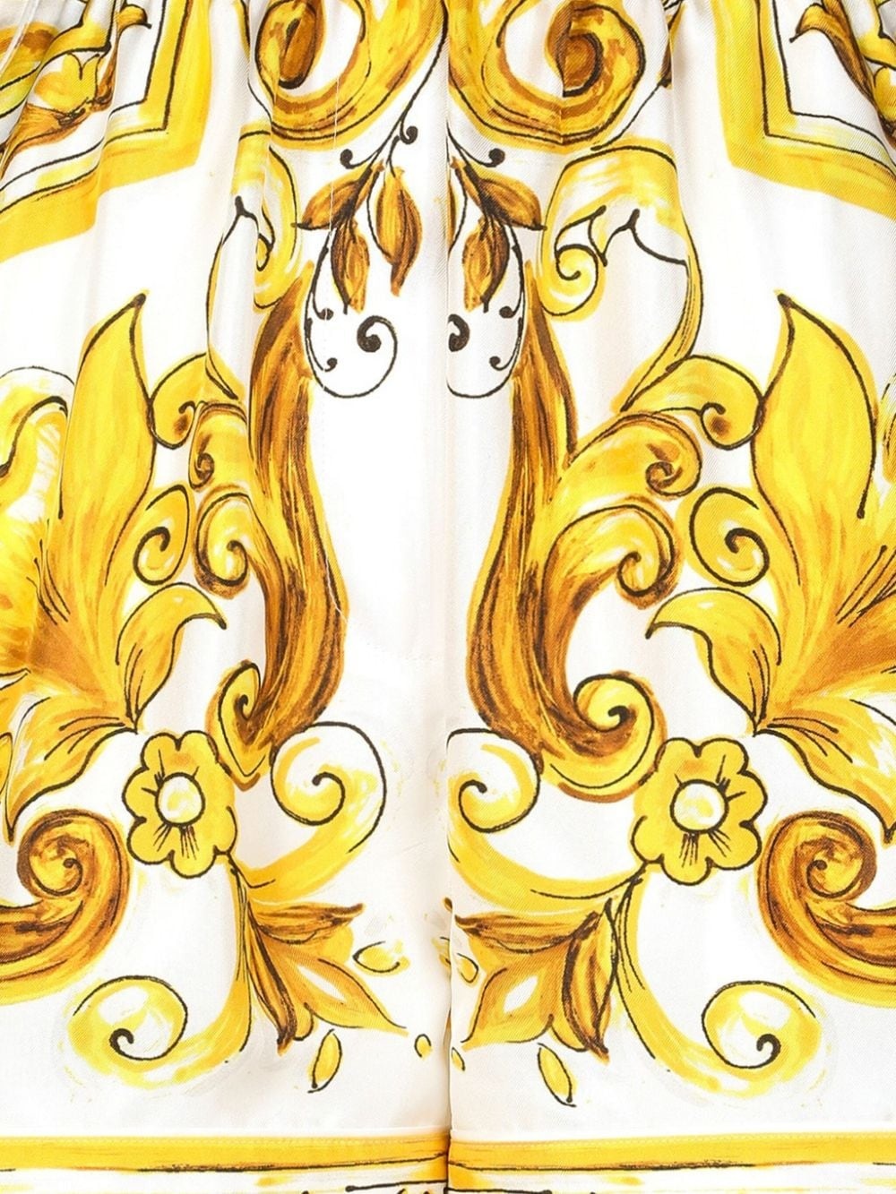 Majolica-print silk shorts - 2