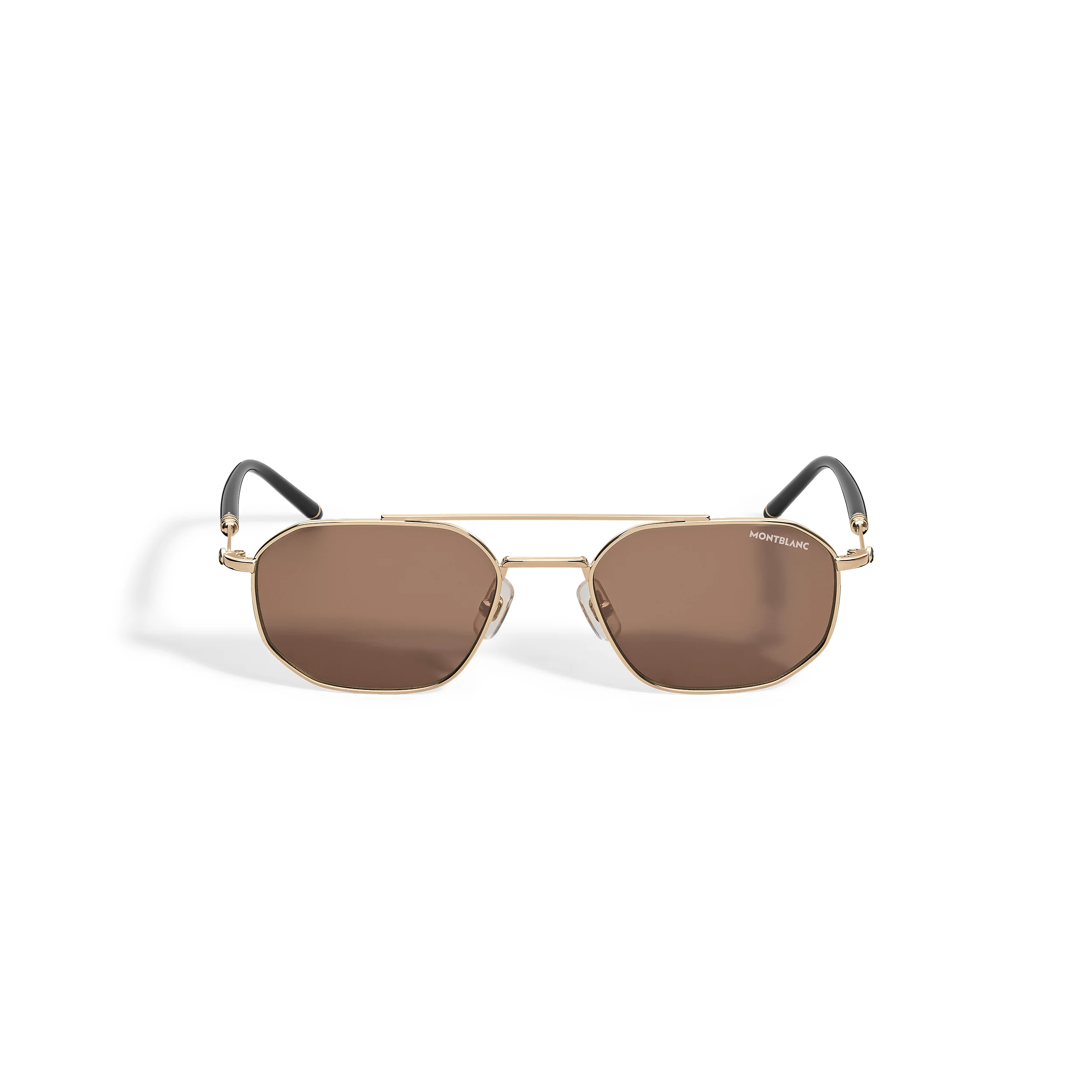 SQUARED SUNGLASSES WITH GOLD-COLORED METAL FRAME - 1