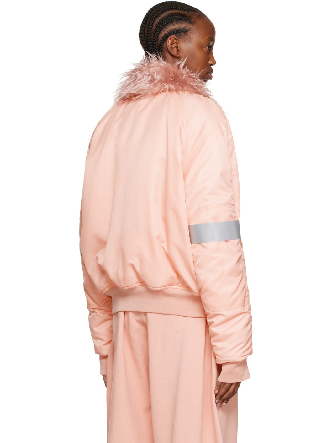 Pink Insulated Bomber Jacket - 3