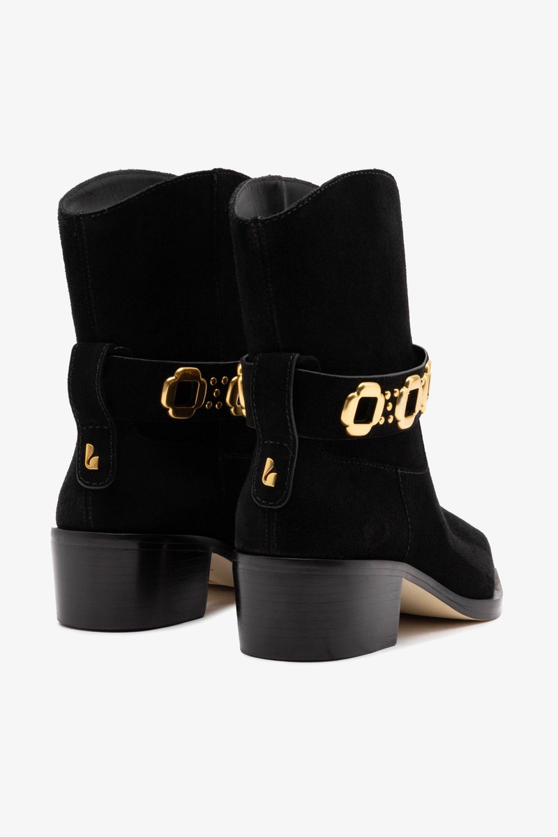 Milan Rodeo Bootie In Black Suede 7