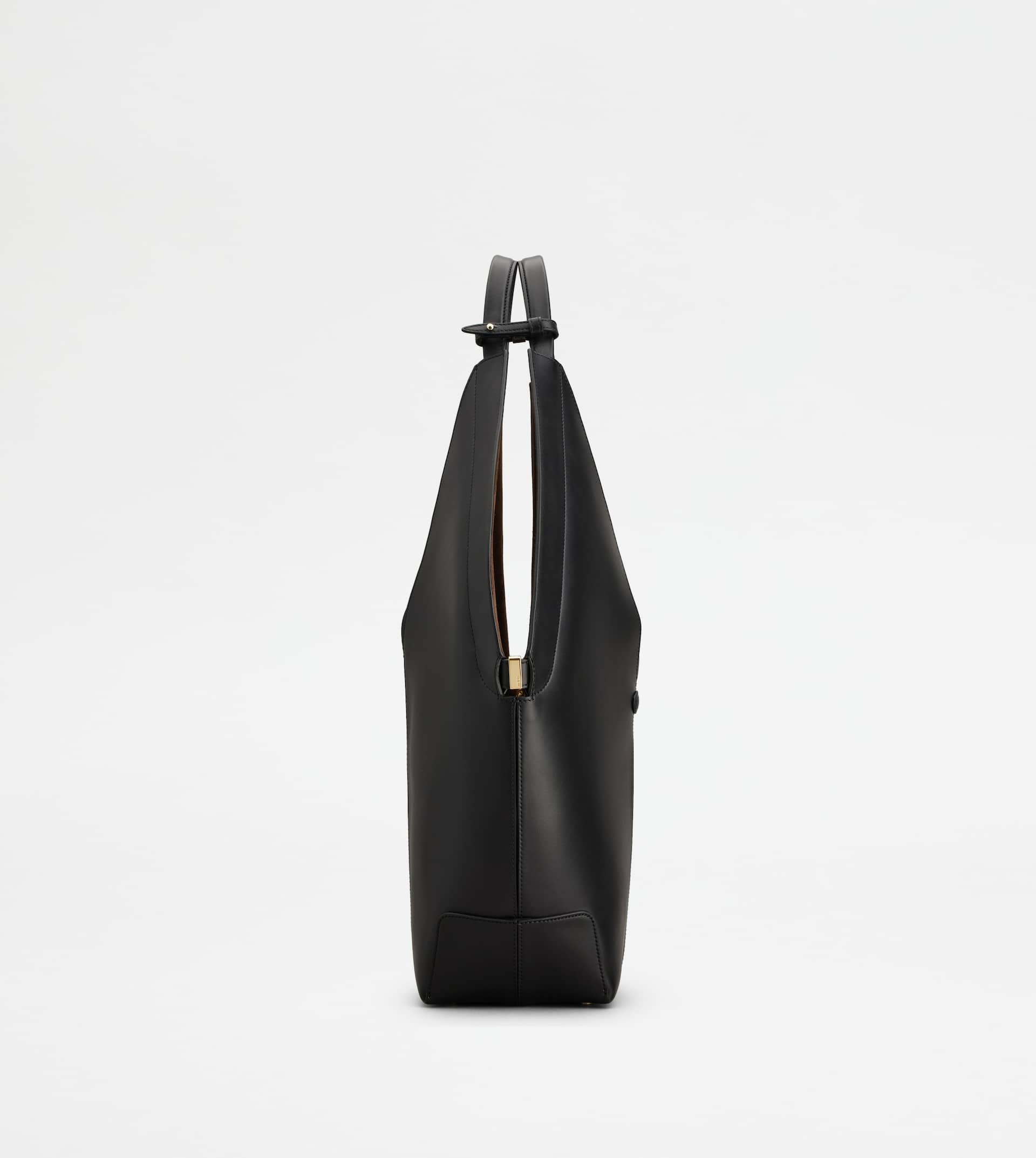 TOD'S DI BAG FOLIO SHOULDER BAG IN LEATHER SMALL - BLACK - 2