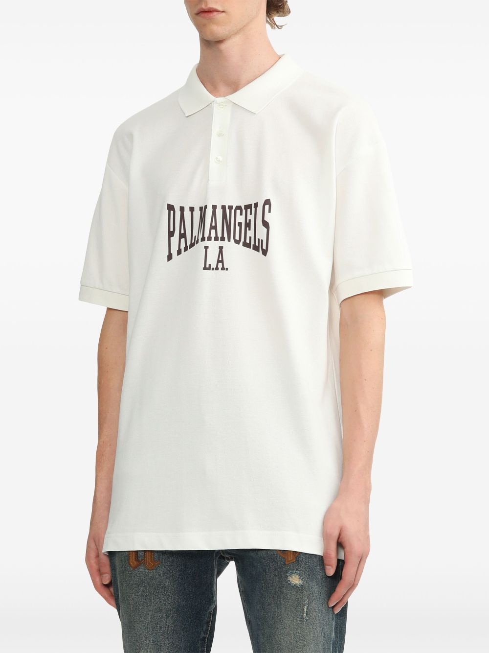 logo print polo shirts - 3