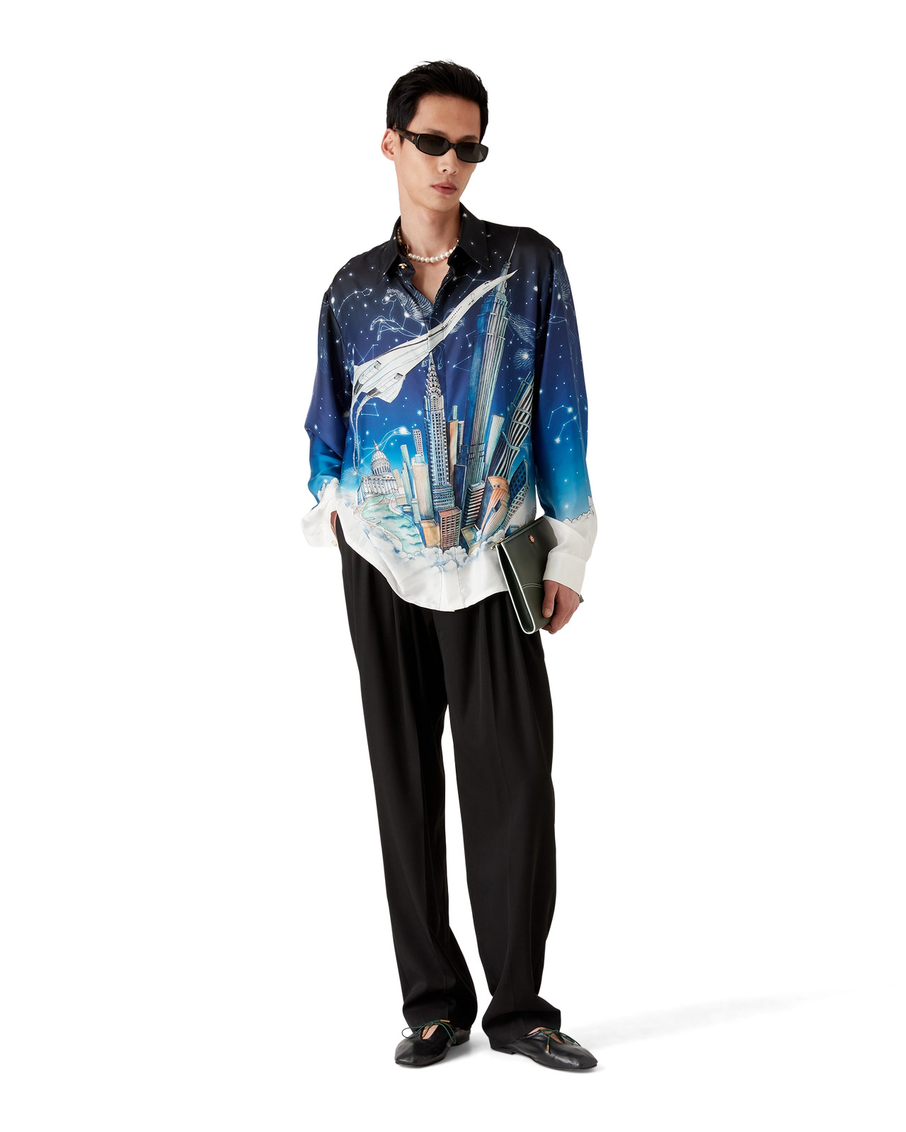Vol De Nuit Silk Long Sleeve Shirt - 2