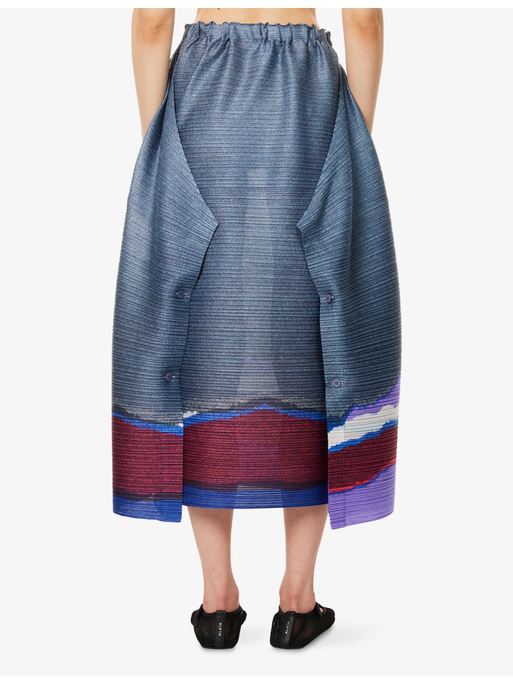 Grainy Colours Knitted Midi Skirt - 4