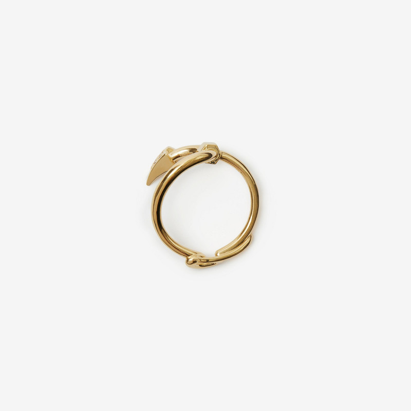 Gold-plated Hook Pavé Ring 3