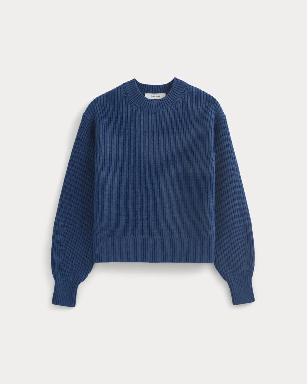 CROPPED RIBBED CREW IN EVERYDAY COTTON - 1