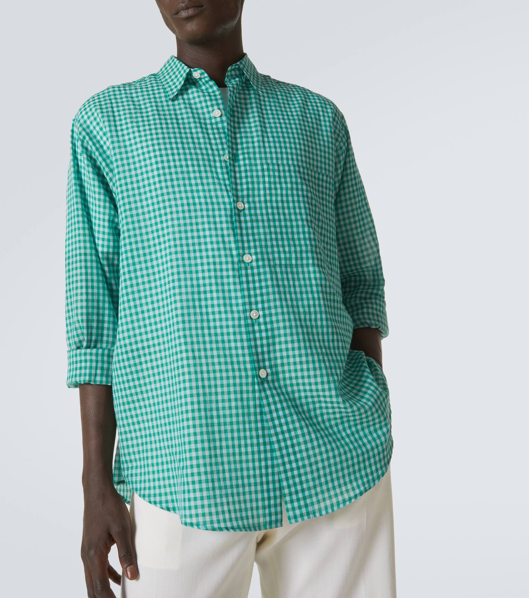 Gingham cotton shirt - 6