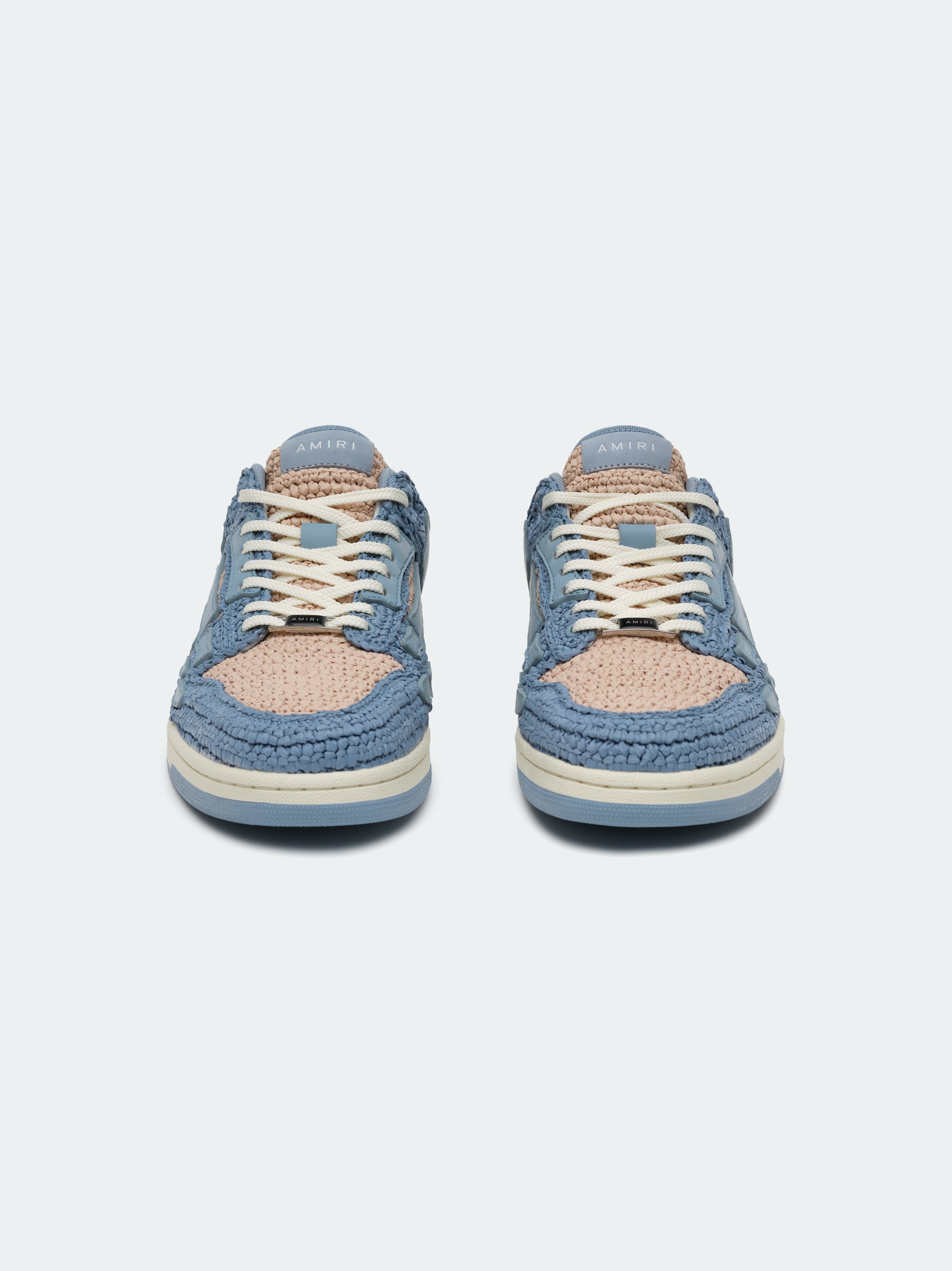 【AMIRI】男性 RAFFIA SKEL TOP LOW スニーカー AMFOSR1012-420 AMIRI RAFFIA SKEL TOP LOW | REVERSIBLE