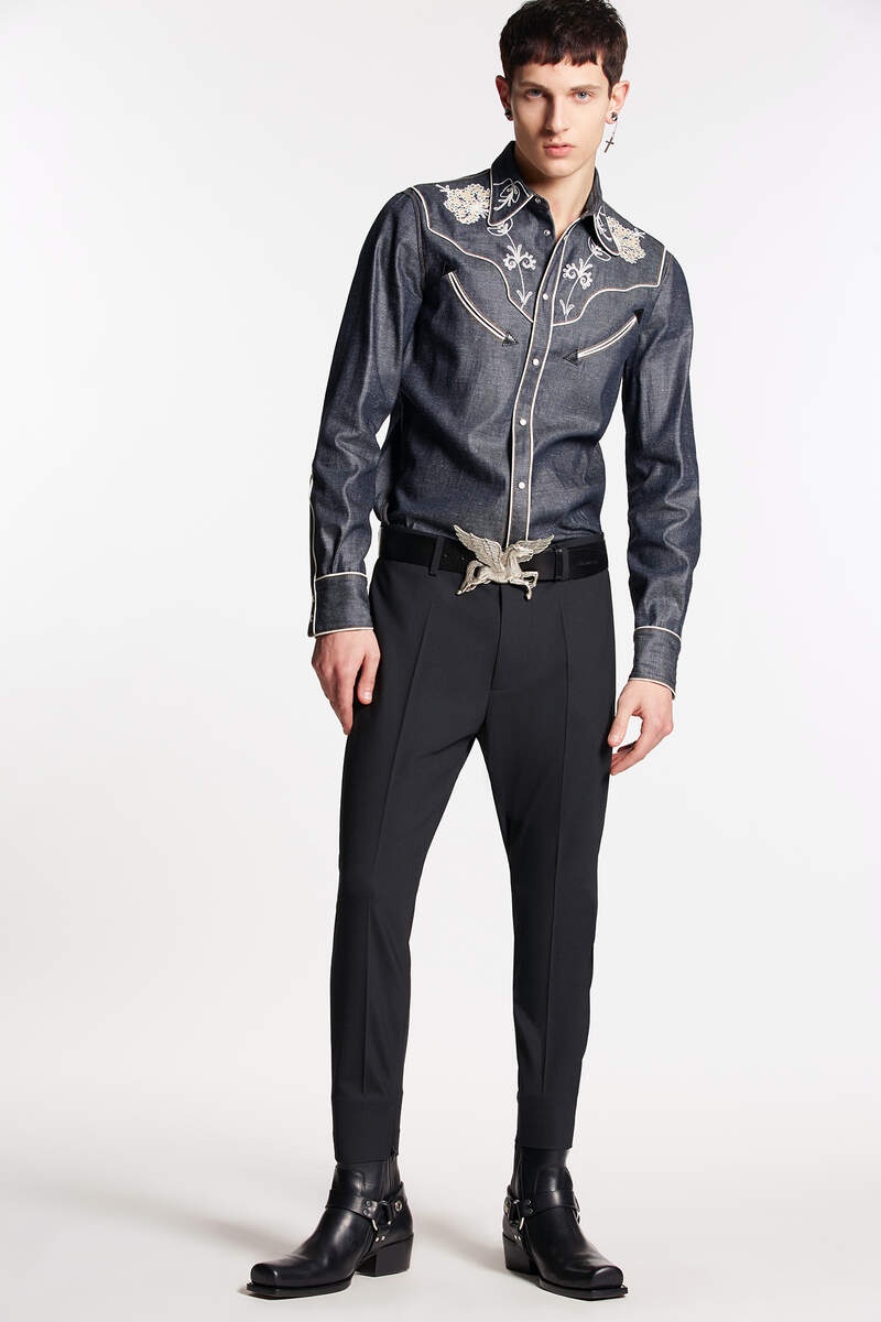 CORSET SKINNY TECHNO PANTS - 1