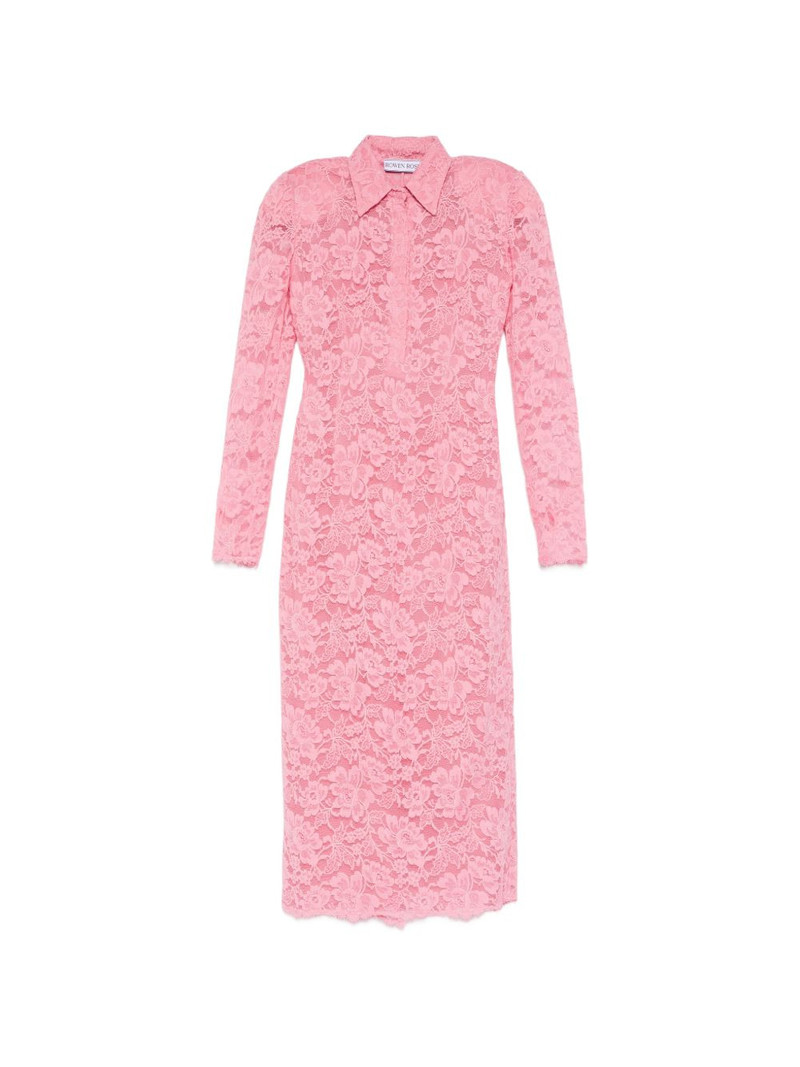 floral-lace polo-collar dress 1
