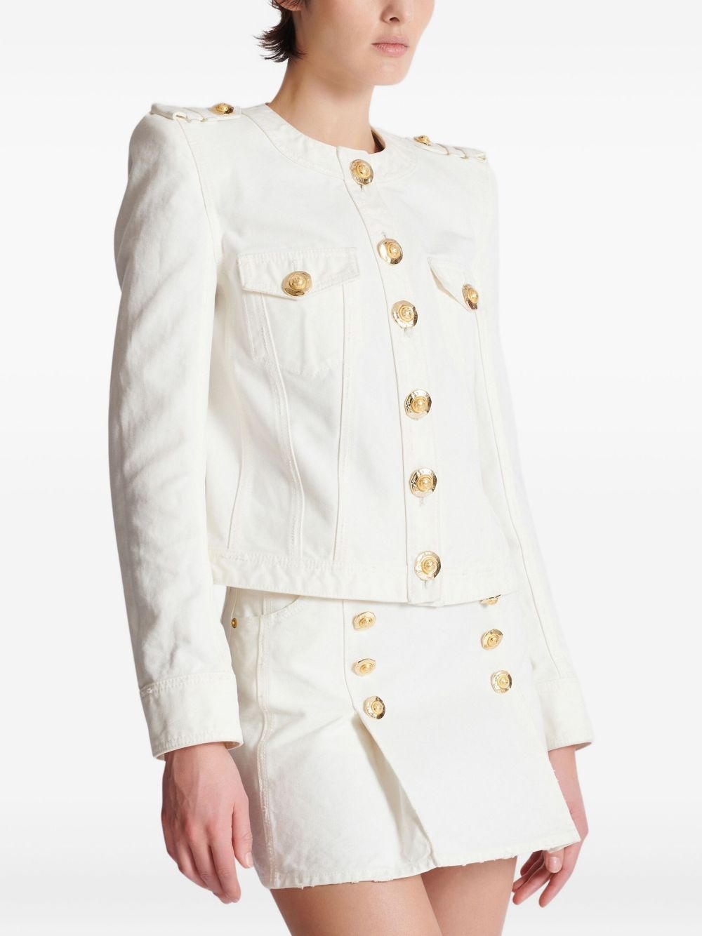 canvas cropped jacket - 6