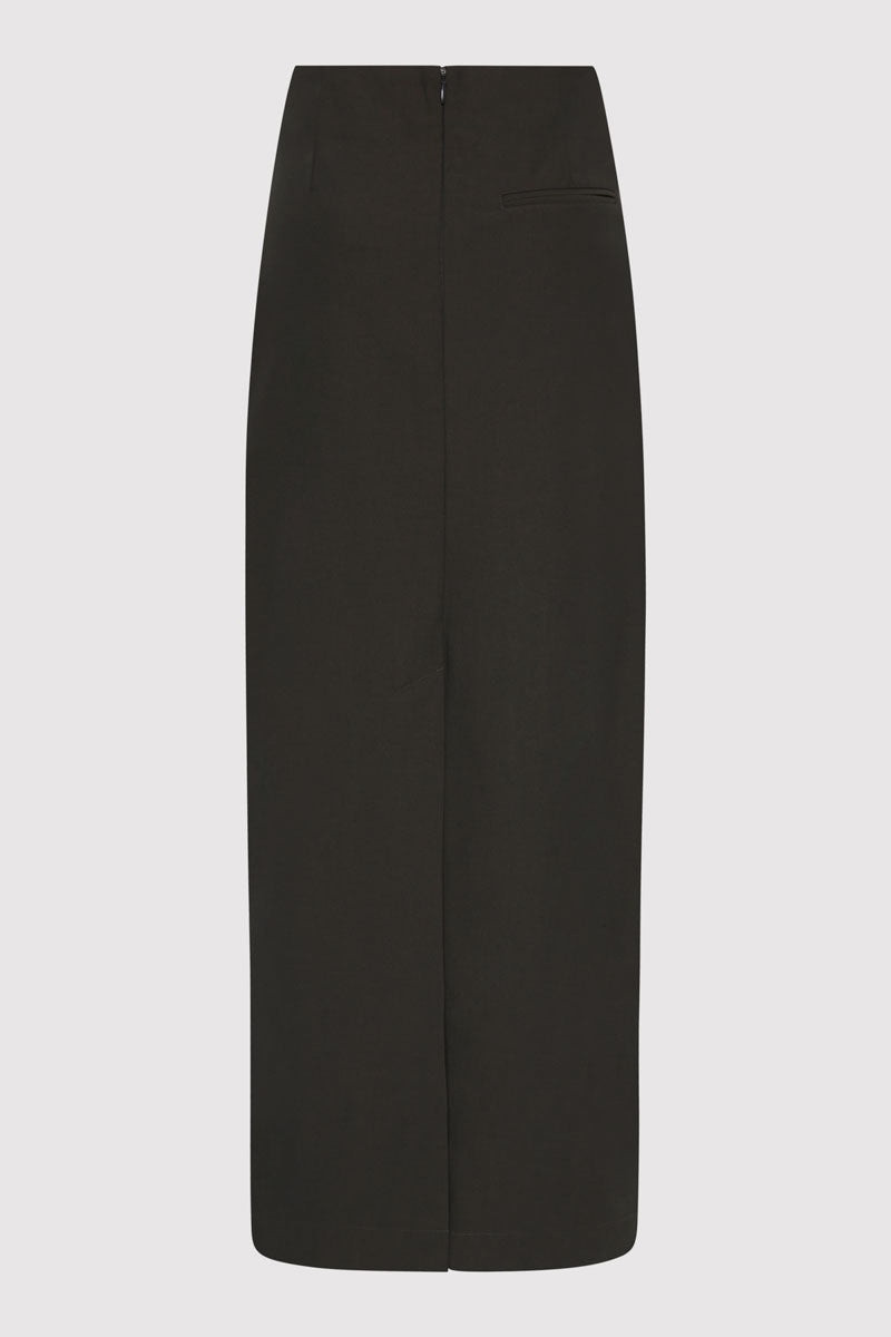 ST. AGNI Minimal Column Skirt - Black Olive outlook