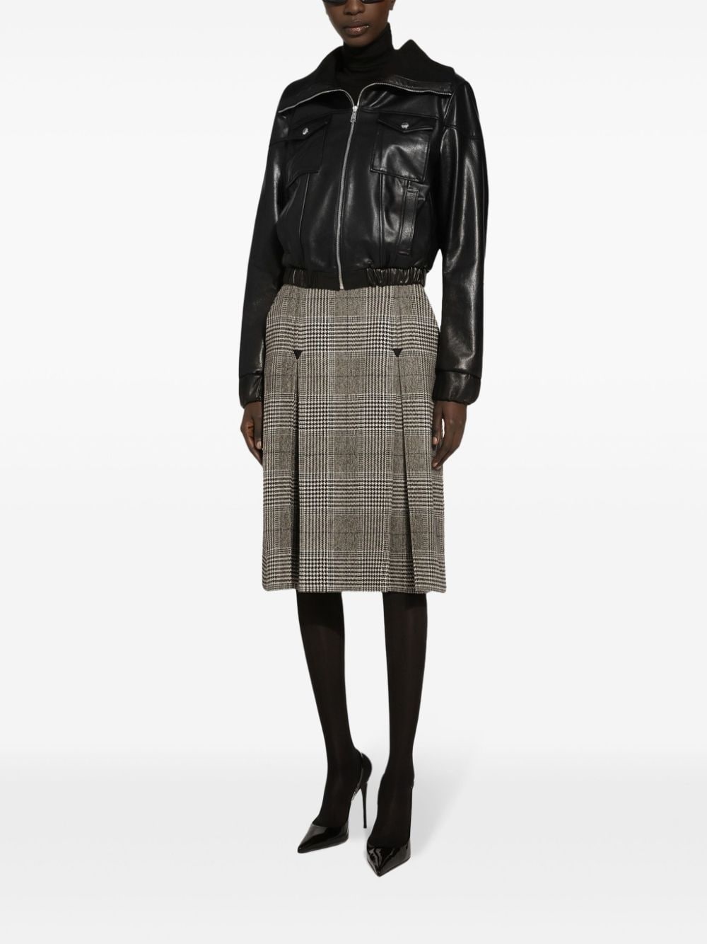 tartan check skirt - 2