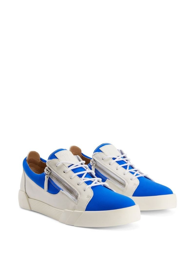 colour-block low-top sneakers - 2