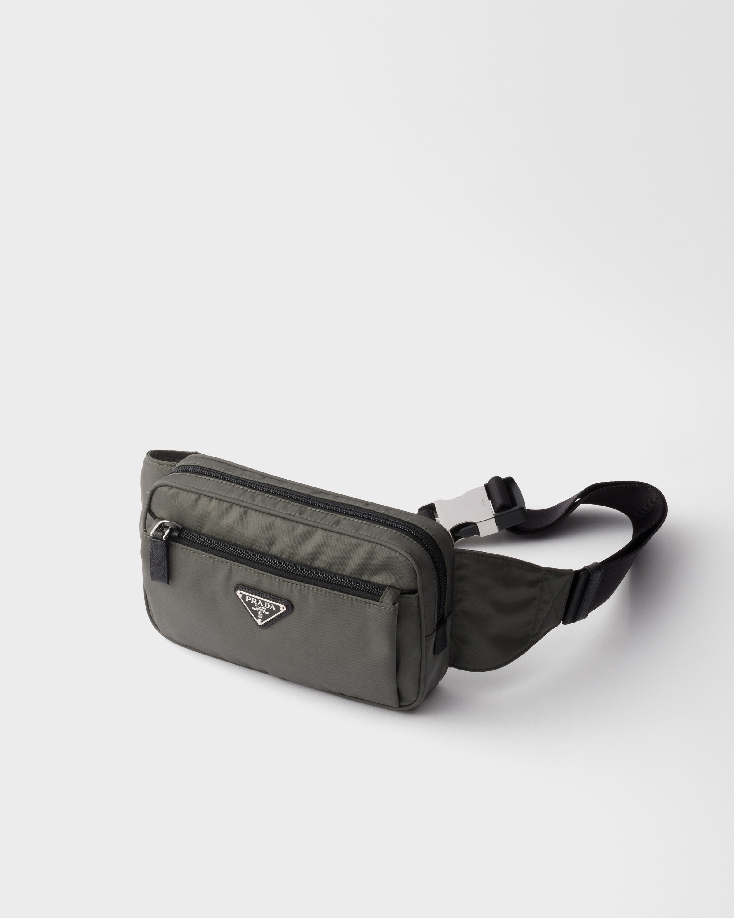 Re-Nylon and Saffiano leather belt bag - 3