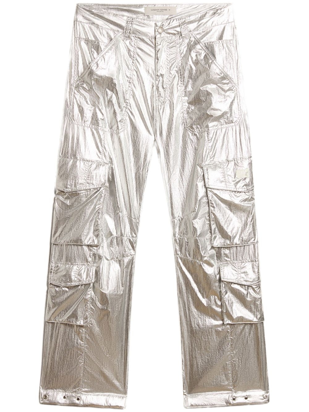 metallic cargo pants - 1