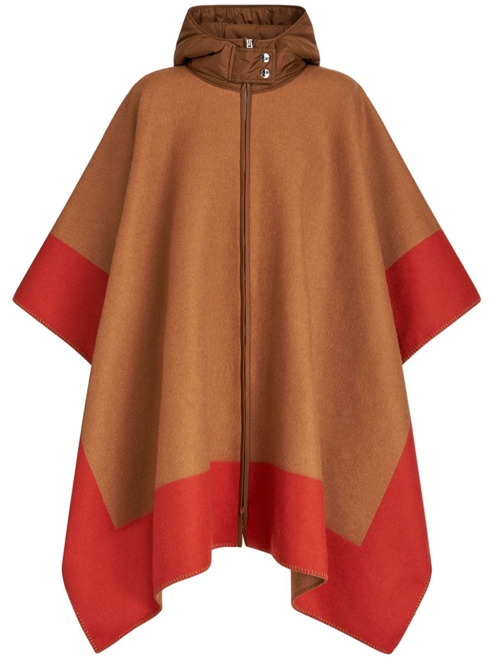 Pegaso-jacquard fine-knit cape - 1