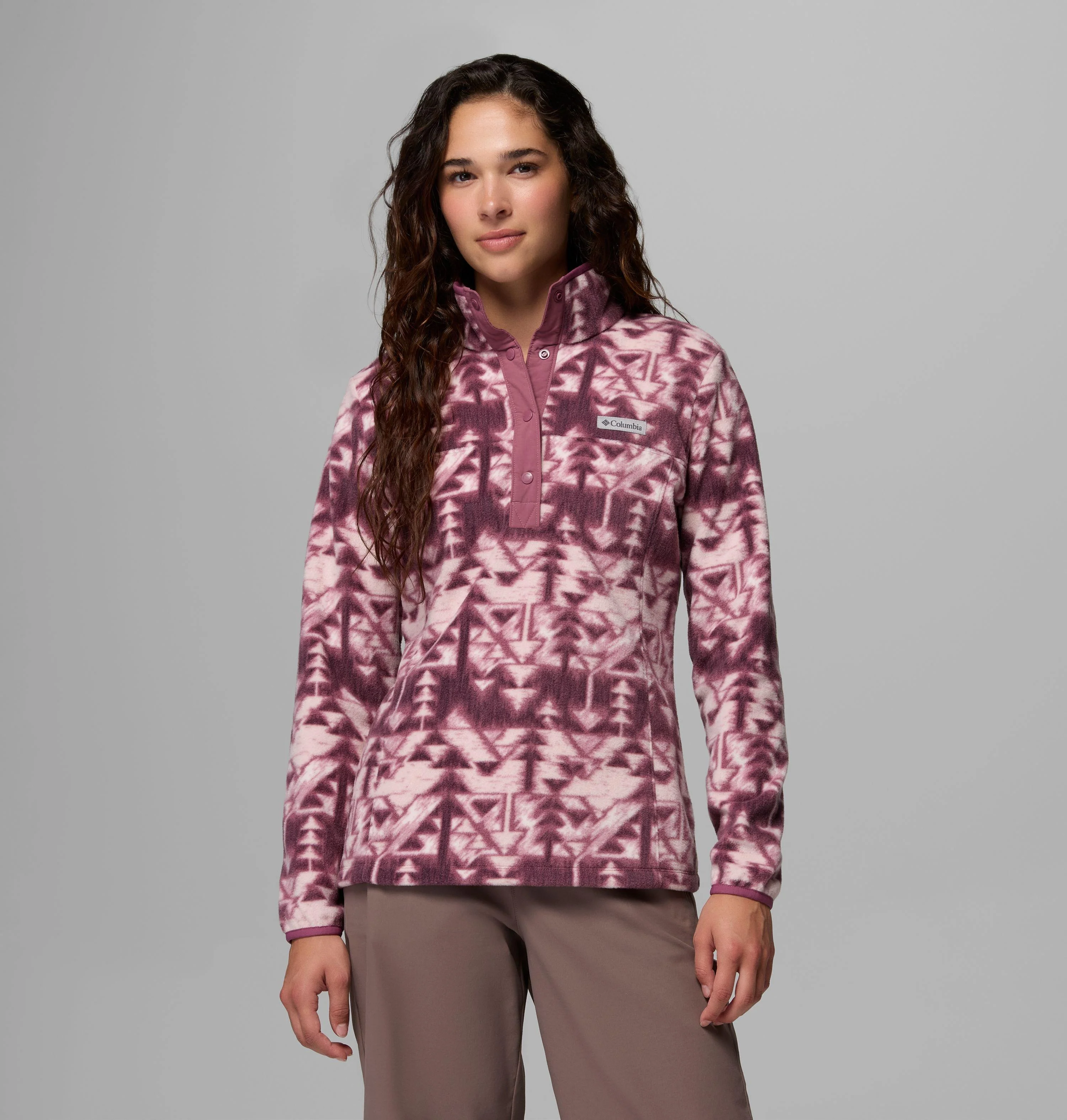 Women's Benton Springs Printed Half Snap Fleece Pullover - 1