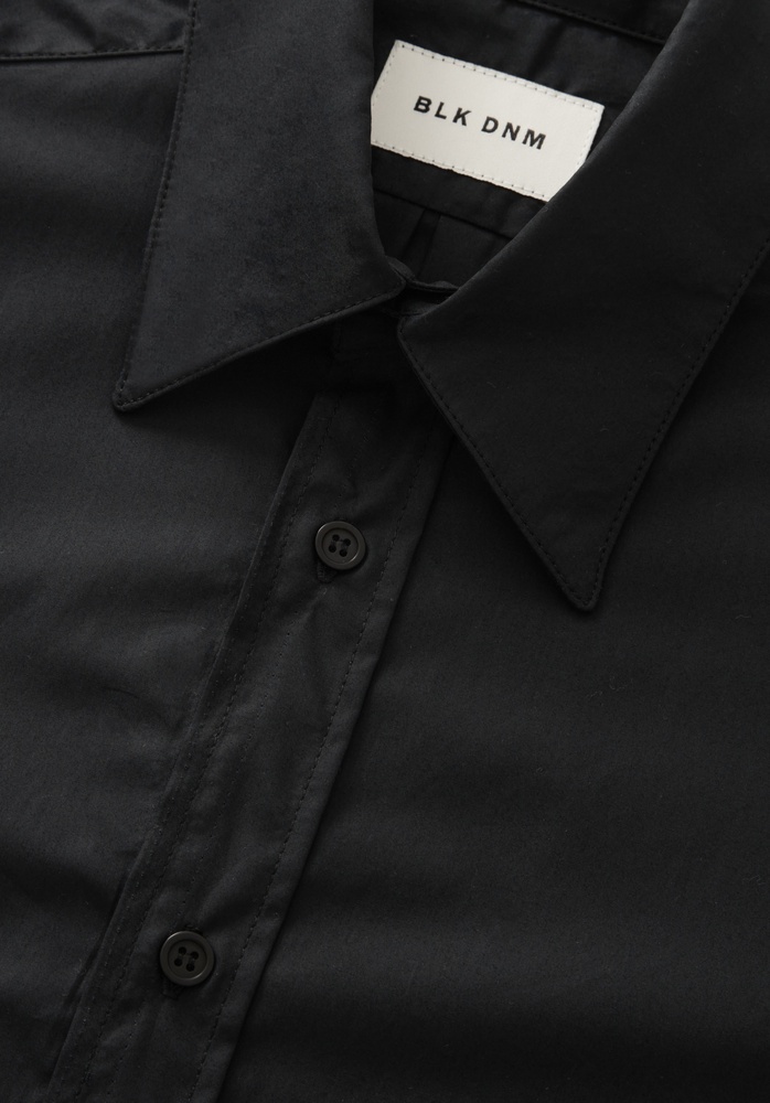 SHIRT 01  BLACK POPLIN - 4