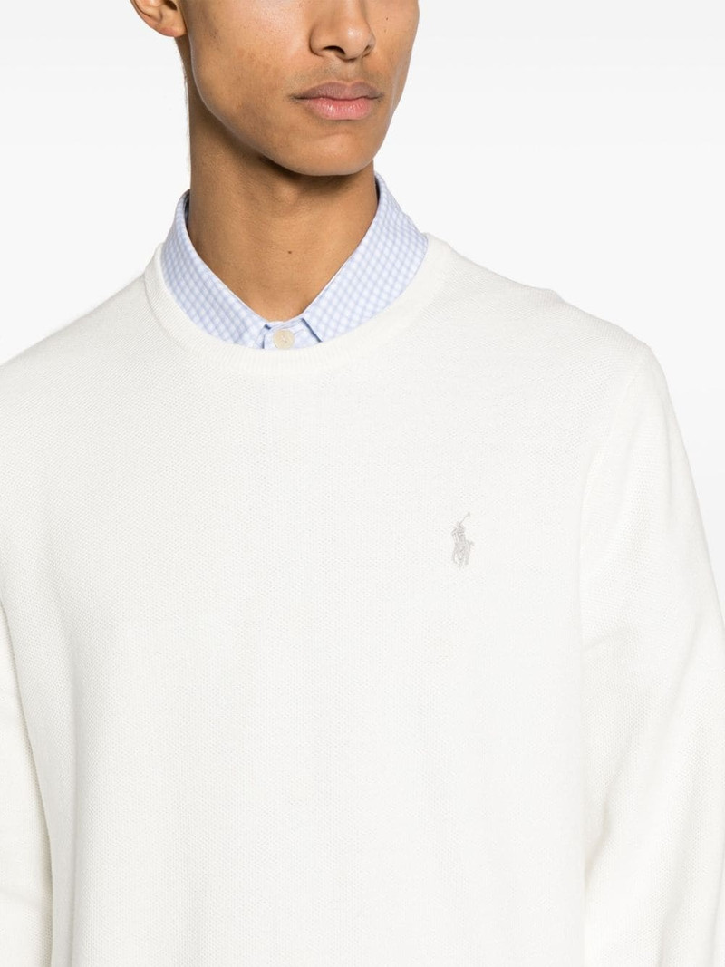 Polo Pony-embroidered honeycomb knit jumper 5