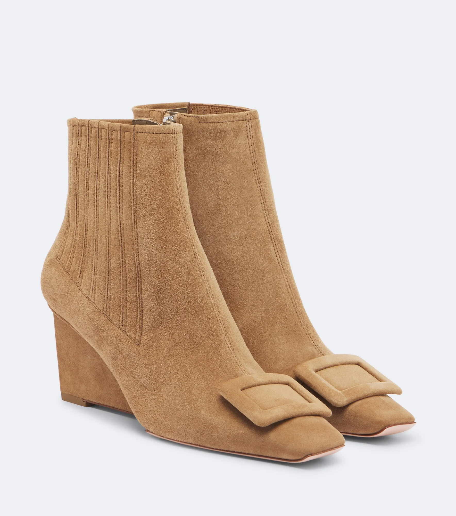 Belle Vivier suede wedge ankle boots - 1