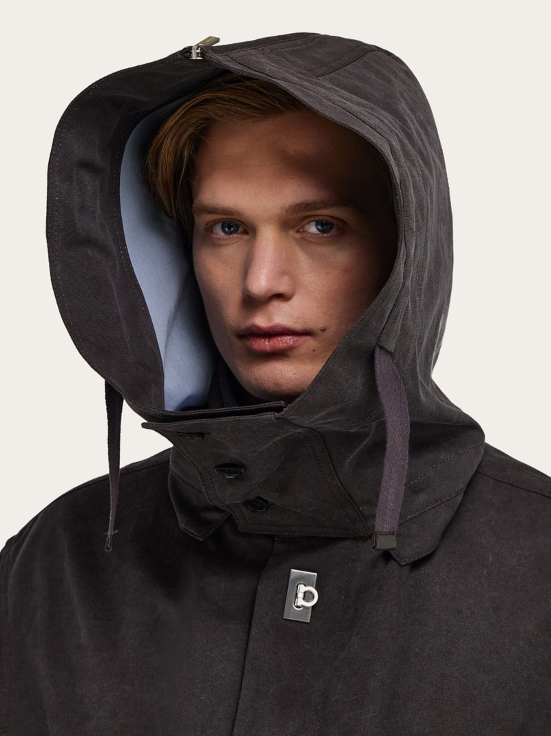 Cropped parka with hood 4