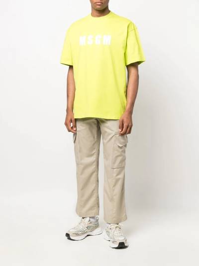 MSGM logo-print cotton T-shirt outlook