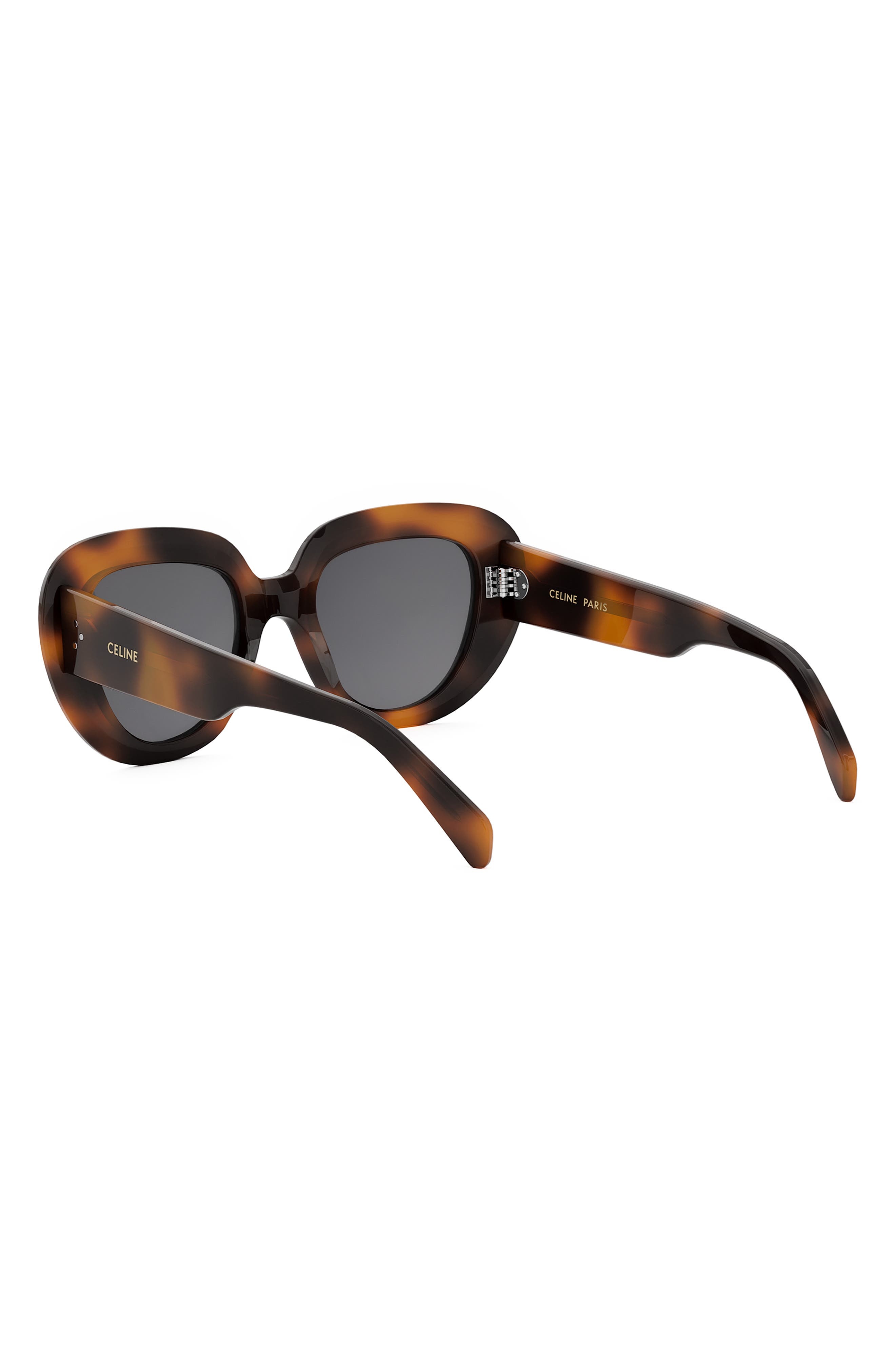 CELINE Bold 3 Dots 51mm Gradient Butterfly Sunglasses in Blonde Havana /Smoke at Nordstrom - 6