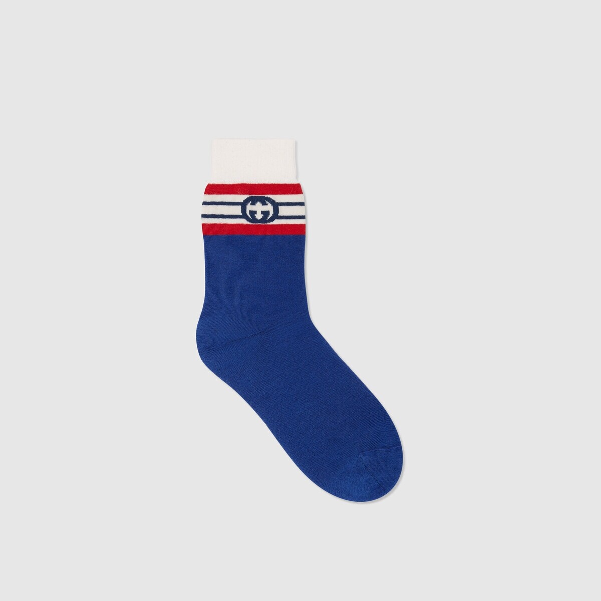 Interlocking G stripe cotton socks - 1