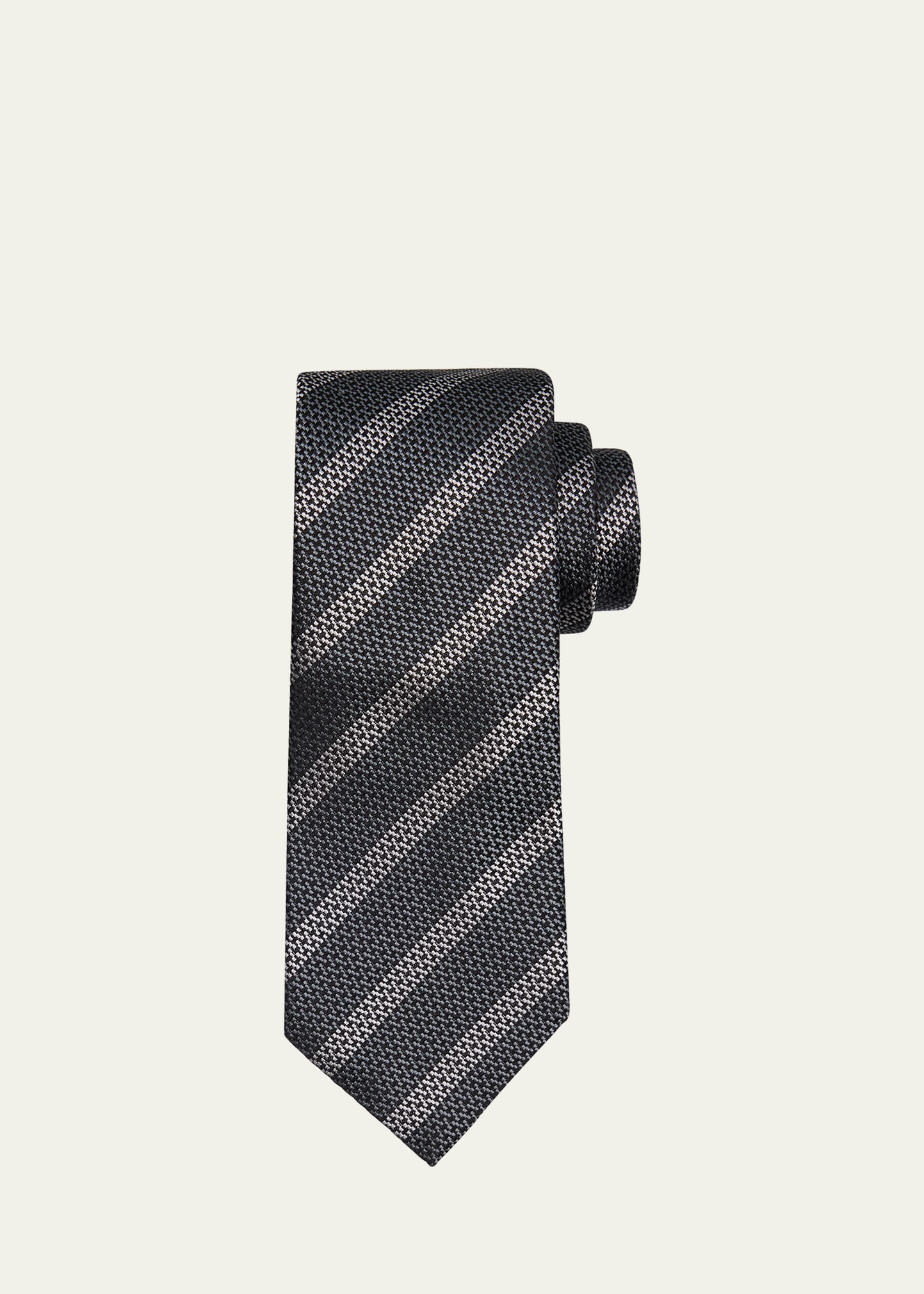 Men's Cross Stitch Stripe Tie - 1