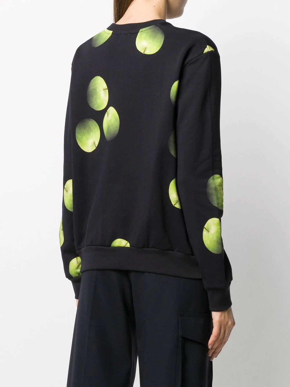 apple print sweatshirt - 4