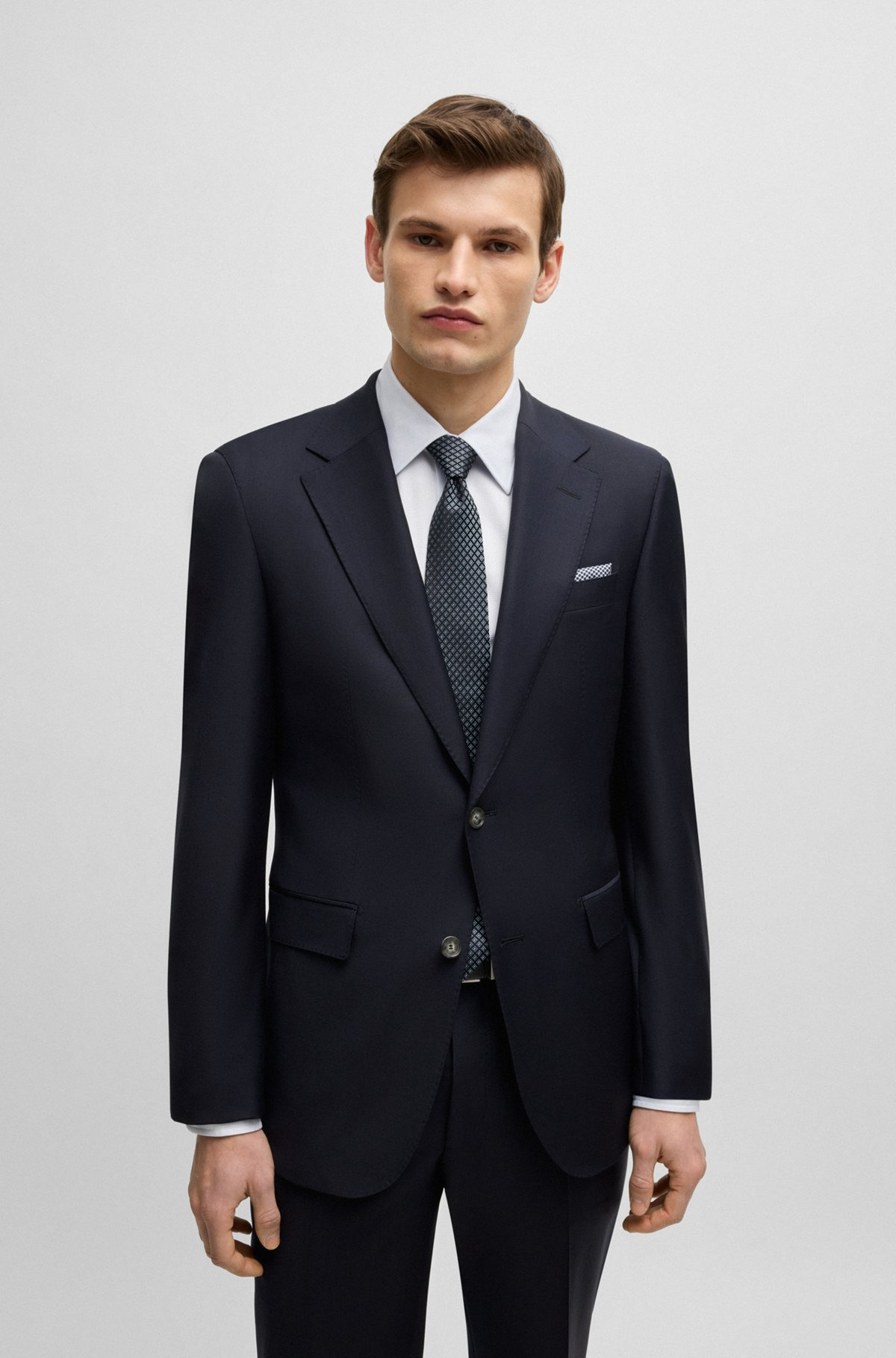 JACQUARD-PATTERN TIE IN ITALIAN-MADE SILK - 2